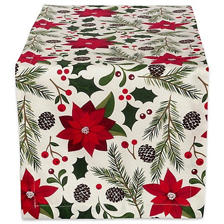 Zingz & Thingz Woodland Christmas Table Runner, 100% Cotton