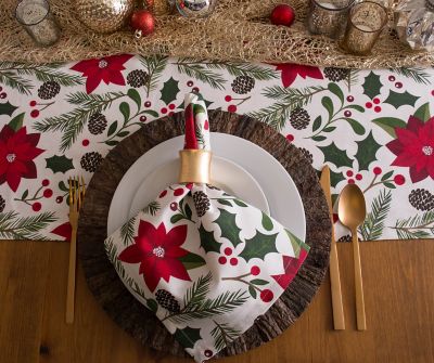 Image showing  Woodland Christmas Table Runner, 100% Cotton