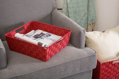 Image showing  Basketweave Trapezoid Nylon Bins, 13 in. x 15 in. x 5 in., 2 pc.