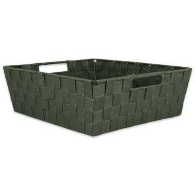 Image showing  Basketweave Trapezoid Nylon Bins, 13 in. x 15 in. x 5 in., 2 pc.