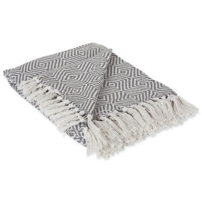 Zingz & Thingz Cotton Mineral X-Diamond Geometric Throw Blanket, 50 in. x 60 in.