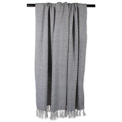 Image showing  Cotton Mineral X-Diamond Geometric Throw Blanket, 50 in. x 60 in.