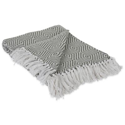 Zingz & Thingz Cotton X-Diamond Geometric Throw Blanket, 50 in. x 60 in.