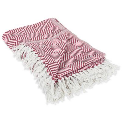 DII Cotton X-Diamond Geometric Throw Blanket, 50 in. x 60 in.