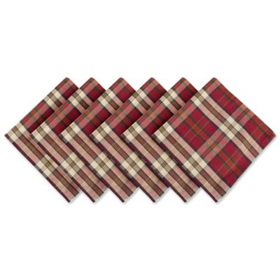 Zingz & Thingz Campfire Plaid Napkins, 20 in. x 20 in.