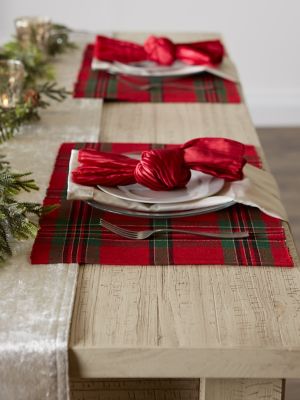 Image showing 5 th DII Holiday Plaid Place Mats