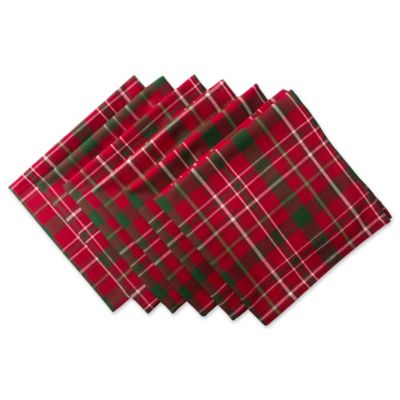 Zingz & Thingz Tartan Holly Plaid Napkins, 6 pc.