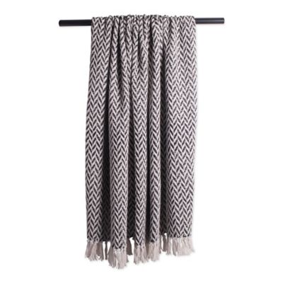 Image showing  Cotton Zig-Zag Throw Blanket, 50 in. x 60 in.