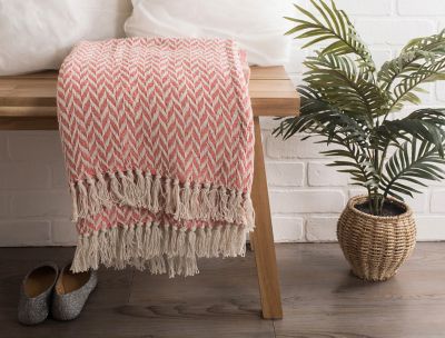 Image showing 2 th DII Cotton Zig-Zag Throw Blanket, 50 in. x 60 in.