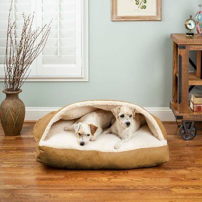 Image showing  Luxury Micro Suede Rectangle Cozy Cave Pet Bed