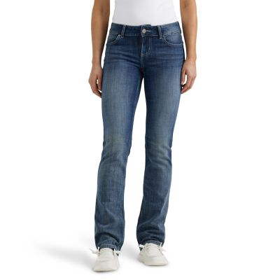 Wrangler Women's Classic Fit Mid-Rise Essential Straight Leg Jeans