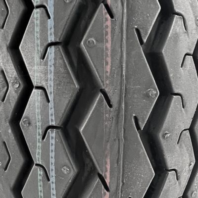 Image showing  4.80-8 6 Ply Highway Rib Tire and 4 on 4 Stamped Wheel Assembly