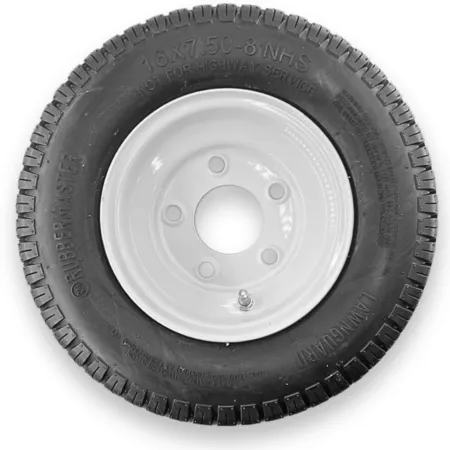 RubberMaster 16x7.50-8 4-ply LawnGuard Tire and 5 by 4.5 Stamped Wheel Package Lawn & Garden Wheels