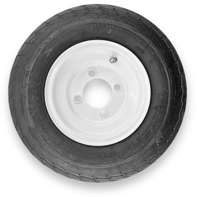 RubberMaster 16.5x6.50-8 6-Ply Highway Rib Tire and 4 on 4 Stamped Wheel Assembly