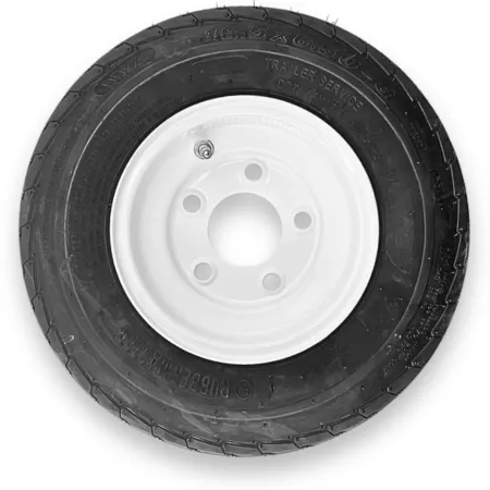 RubberMaster 16.5 x 6.50-8 6-Ply Highway Tire and 5 by 4.5 Stamped Wheel Set Trailer Tires