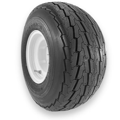 Image showing  18.5x8.50-8 4-Ply Highway Rib Tire and 5 on 4.5 Stamped Wheel Assembly
