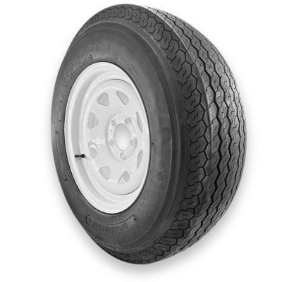 Image showing  H78-15 (ST225/75D15) 8-Ply Highway Rib Tire/5-on-5 8-Spoke Wheel Assembly
