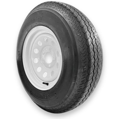 Image showing  G78-14 (ST215/75D14) 6-Ply Highway Rib Tire/5-on-4.5 Modular Wheel Assembly
