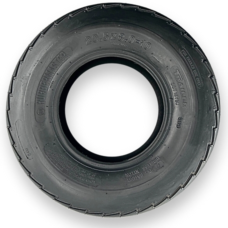 RubberMaster 20.5x8.0-10 (205/65D10) Highway Rib 8 Ply Tubeless High Speed Trailer Tire