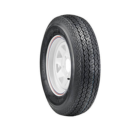 eCustomRim Americana Trailer Tire Rim ST225/75D15 H78-15 15 D 6 Lug Wheel Silver Modular 