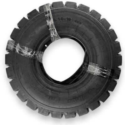 Deestone RubberMaster 6.50-10 Industrial Lug 10 Ply Tube Type Forklift Tire W/ Flap