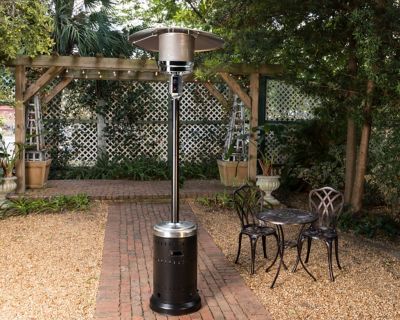 Image showing  46,000 BTU Onyx and Stainless Steel Patio Heater