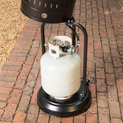 Image showing  46,000 BTU Onyx and Stainless Steel Patio Heater