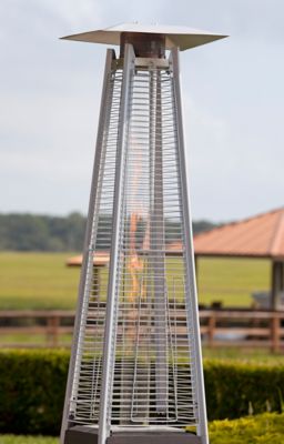 Image showing  40,000 BTU Corondo Pyramid Flame Patio Heater, Stainless Steel