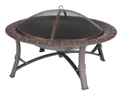 Fire Sense 35 in. Roman Fire Pit, Antique Bronze, Steel