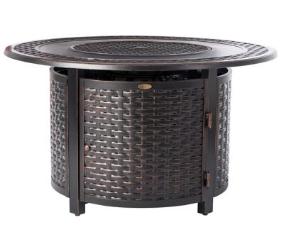 Fire Sense Bellante Woven Aluminum LPG Fire Pit