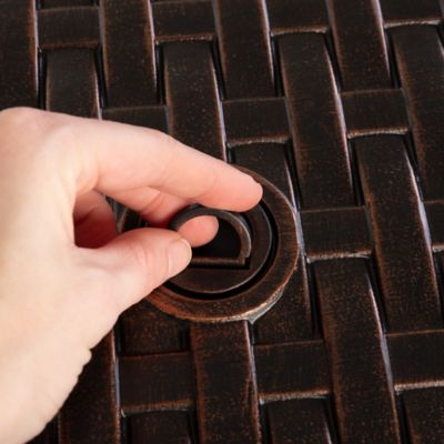 Image showing  44 in. Bellante Woven Aluminum LPG Fire Pit, Antique Bronze