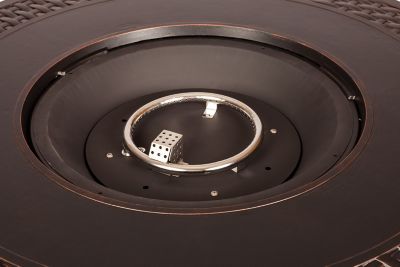 Image showing  44 in. Bellante Woven Aluminum LPG Fire Pit, Antique Bronze