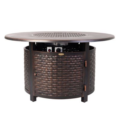 Fire Sense Florence Woven Aluminum LPG Fire Pit