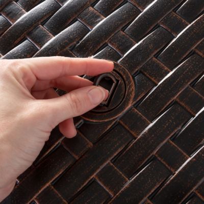 Image showing  44 in. Florence Woven Aluminum Propane Gas Fire Pit