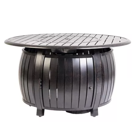 Fire Sense Grand Cooper Round Aluminum LPG Fire Pit Fire Pits