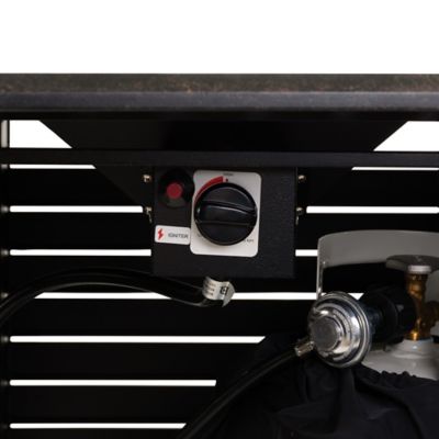 Image showing 7 th Fire Sense Longmont Aluminum Rectangular LPG Fire Pit