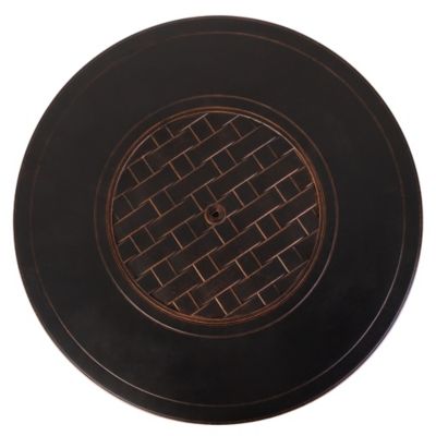 Image showing 4 th Fire Sense Perissa Woven Round Aluminum LPG Fire Pit