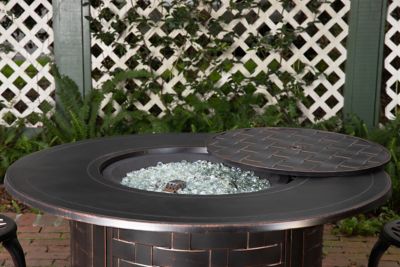 Image showing 7 th Fire Sense Perissa Woven Round Aluminum LPG Fire Pit