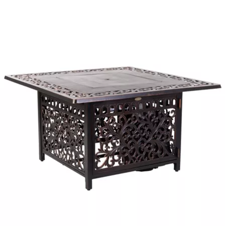 Fire Sense Sedona Square Cast Aluminum Fire Pit Fire Pits