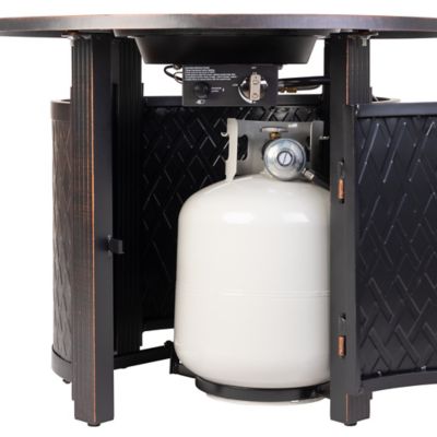 Image showing 8 th Fire Sense 33 in. Wagner Aluminum Propane Fire Pit