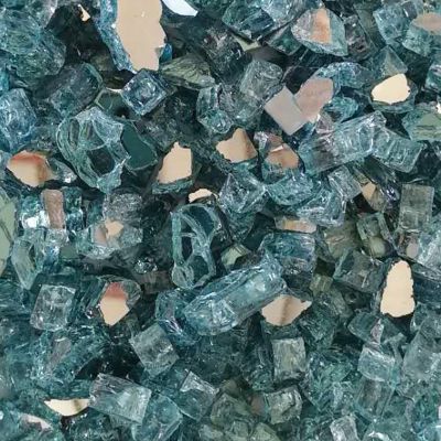 Image showing  Premium Reflective Bahama Blue Fire Glass