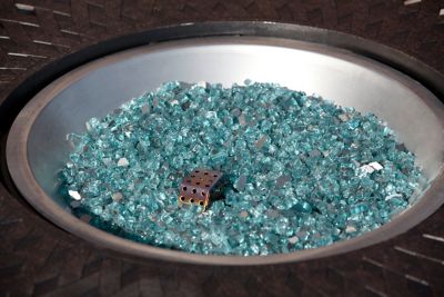Image showing  Premium Reflective Bahama Blue Fire Glass