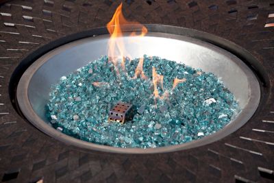 Image showing  Premium Reflective Bahama Blue Fire Glass