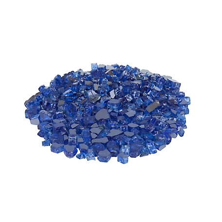 Fire Sense Premium Reflective Sapphire Blue Fire Glass