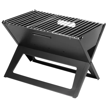 Fire Sense Charcoal Simone Cast Aluminum Laptop Grill 17.34 in x 11.82 in Cooking area Portable Grills