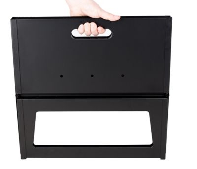 Image showing 5 th Fire Sense Charcoal Simone Cast Aluminum Bench Notebook Grill, 17.34 in. x 11.82 in. Cooking Area