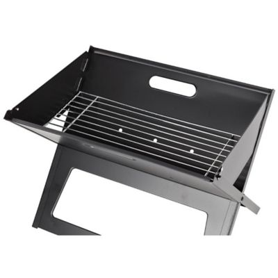 Image showing 7 th Fire Sense Charcoal Simone Cast Aluminum Bench Notebook Grill, 17.34 in. x 11.82 in. Cooking Area