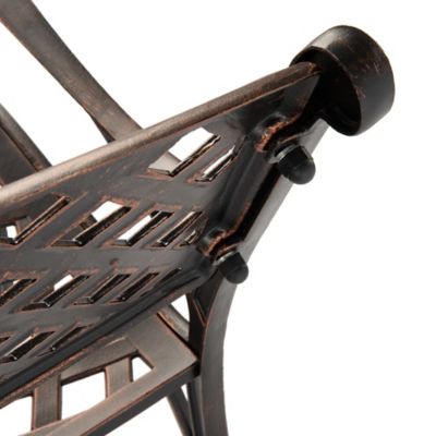 Image showing  40 in. Cast-Aluminum Patio Bench, Antique Bronze Finish