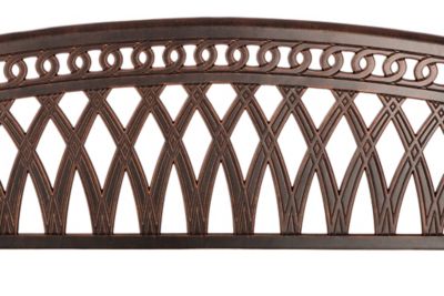 Image showing  17 in. Simone Cast-Aluminum Patio Bench, Antique Bronze Finish