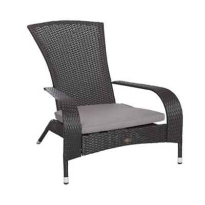 Image showing  Coconino Wicker Chair with Cushion, Black/Gray